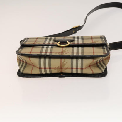Burberrys Burberrys BURBERRY Nova Check Shoulder Bag PVC Beige Gold Authentic 136729