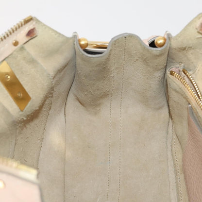 Chloé Chloé Chloe Hailey Hand Bag Leather 2way Pink Gold 02165665 Authentic YKZ911A