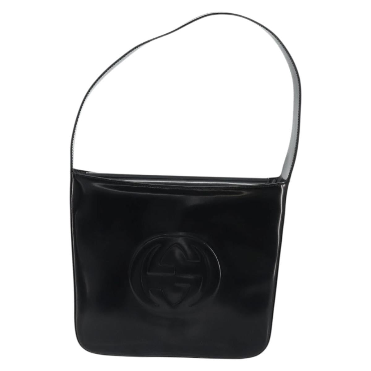 Gucci GUCCI Shoulder Bag Patent leather Black Silver 000 1046 0506 Authentic 175203
