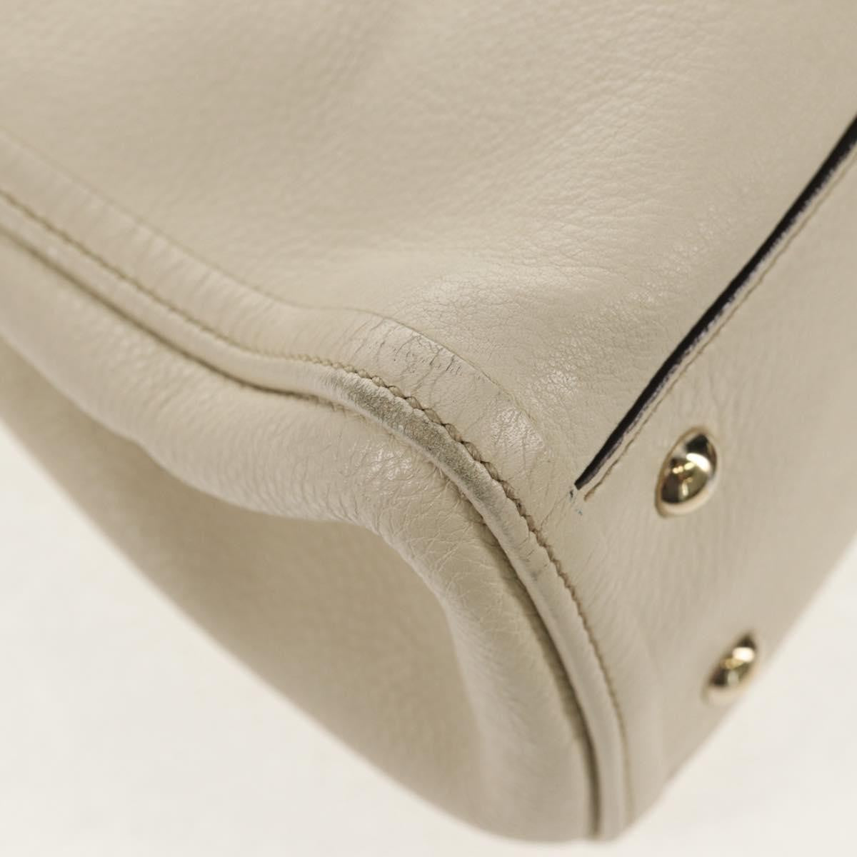 Gucci GUCCI Soho Shoulder Bag Leather 2way White Authentic ki5995