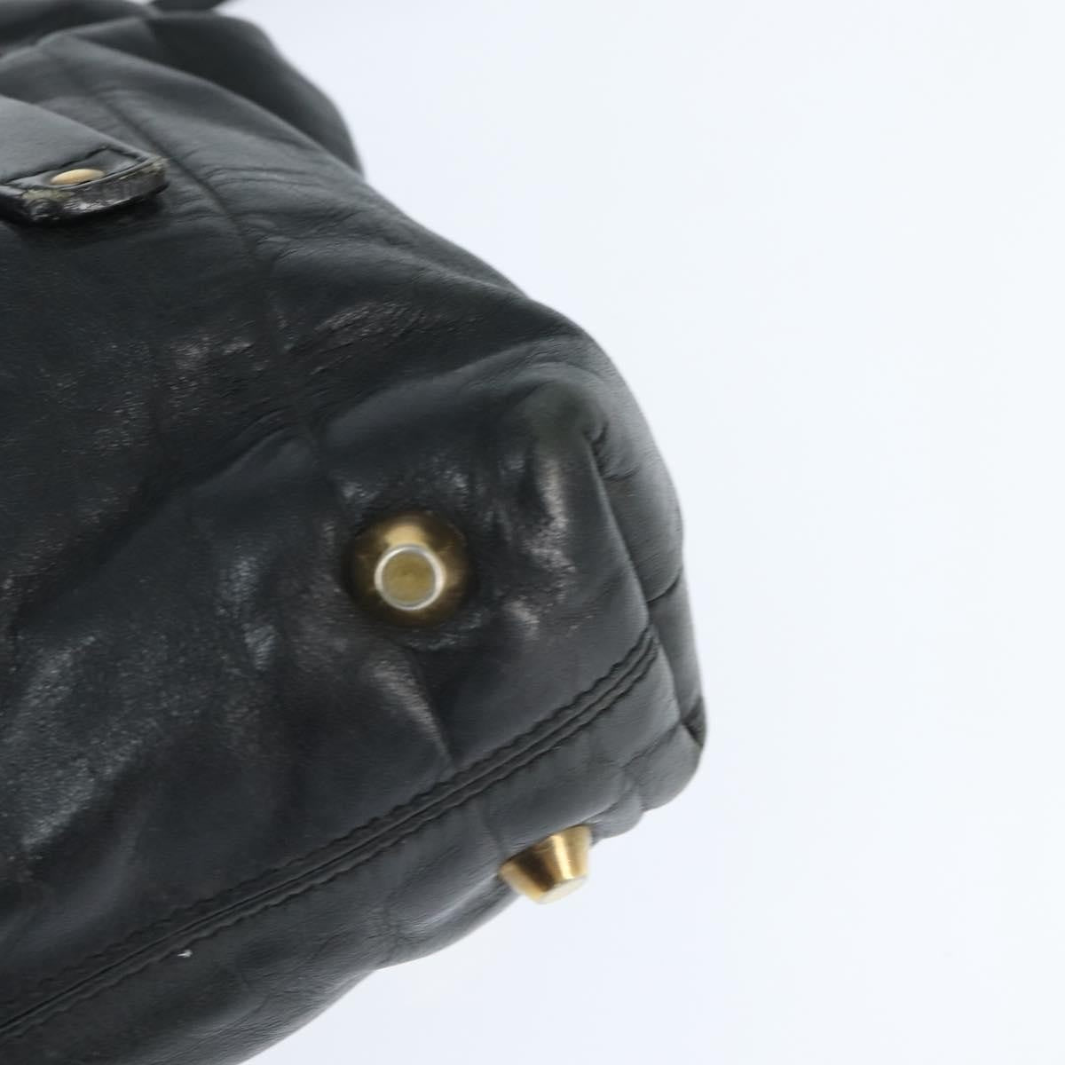 Chloé Chloé Chloe Victoria Hand Bag Leather 2way Black Gold Authentic am9563