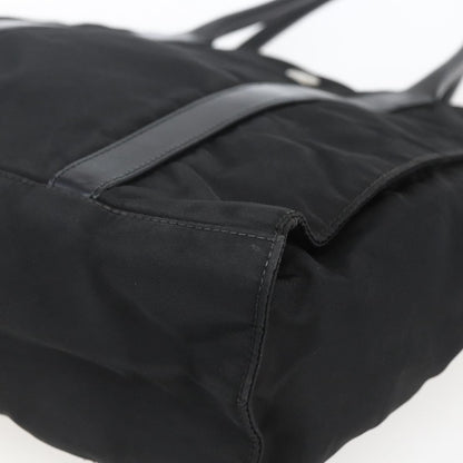 Prada PRADA Hand Bag Nylon Black Silver Authentic 153784