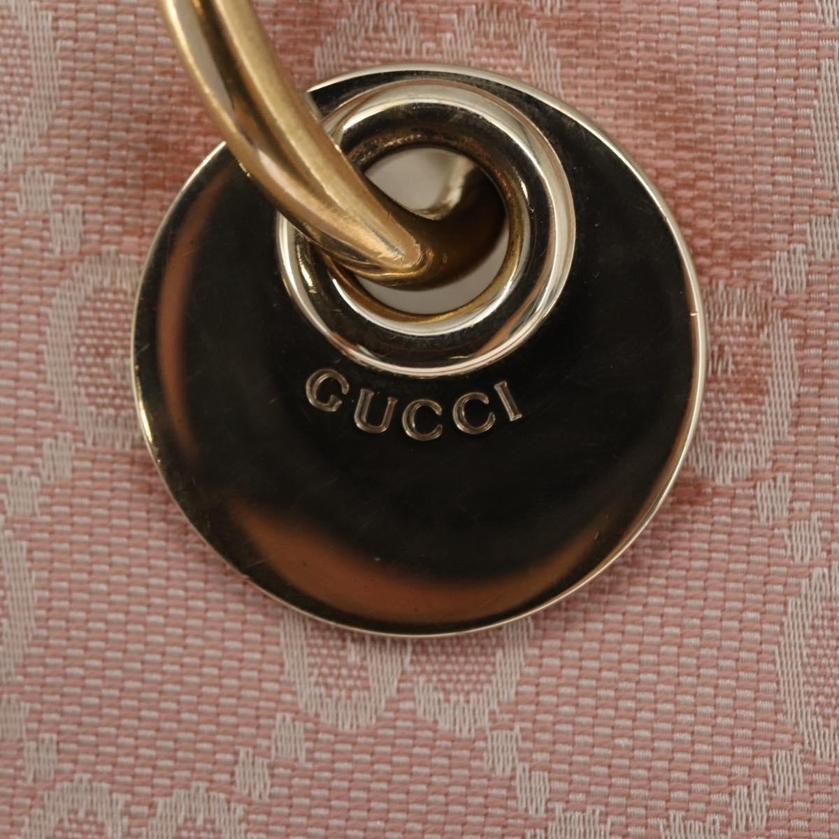 Gucci GUCCI GG Canvas Tote Bag Pink Gold 120840 Authentic 159575