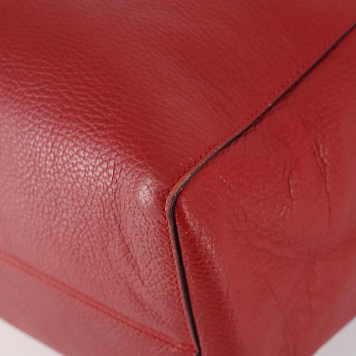 Gucci GUCCI Swing Tote Bag Leather Red Gold 354397 Authentic 144275