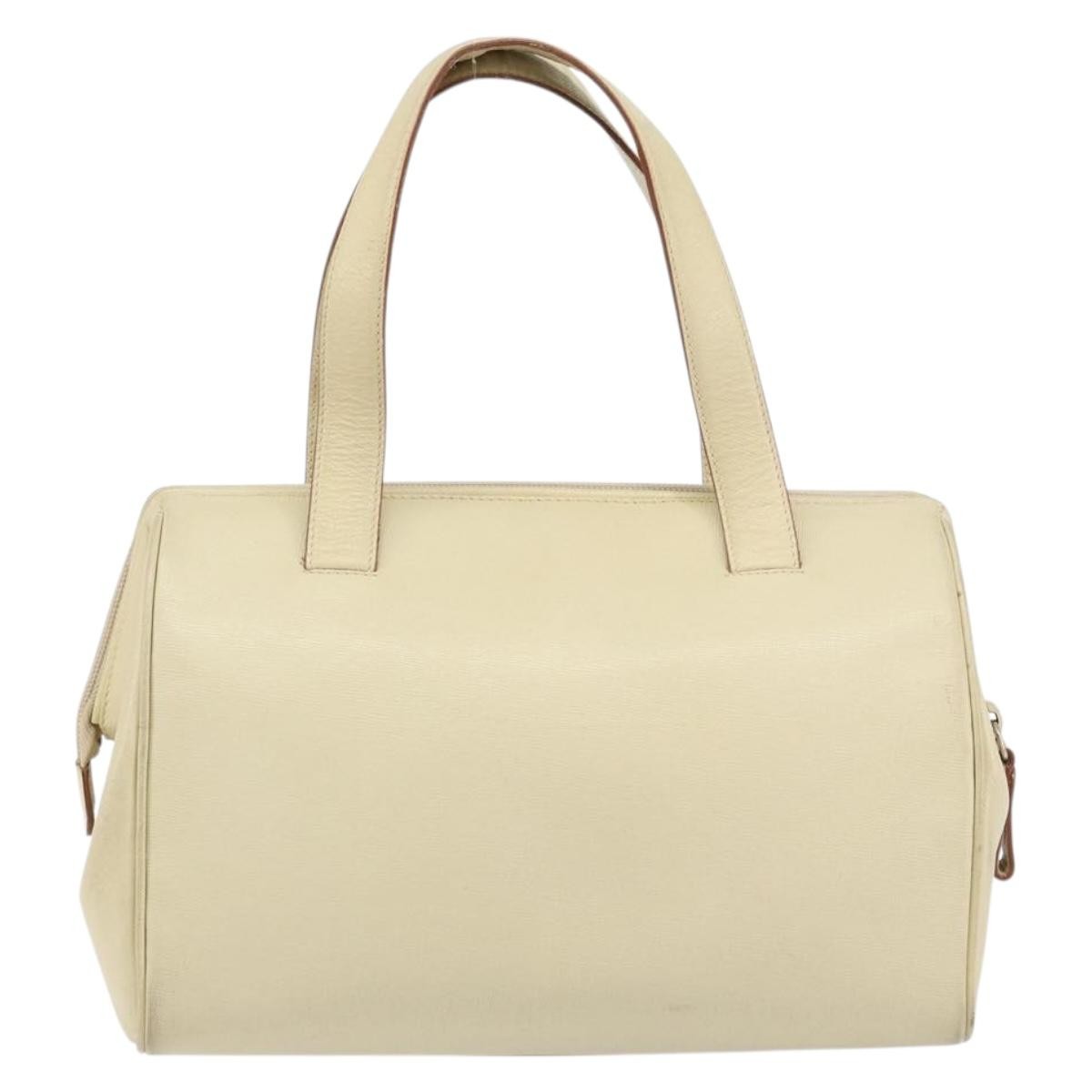 Prada PRADA Hand Bag Leather Beige Authentic BA8175