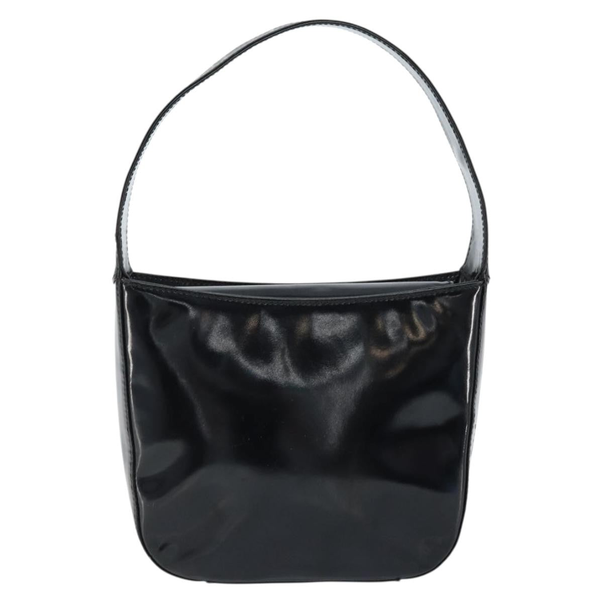 Gucci GUCCI Hand Bag Patent leather Black Silver 007 2046 0249 Authentic 172096