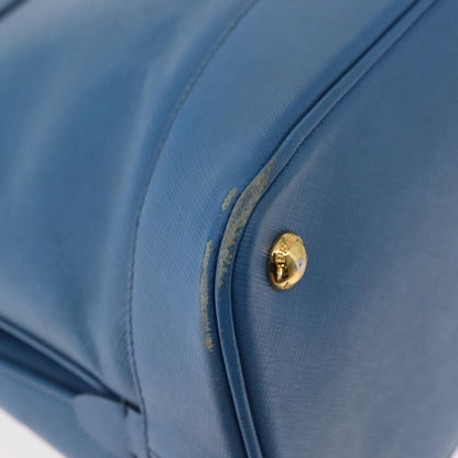 Prada PRADA Hand Bag Safiano leather Blue Gold Authentic fm4916