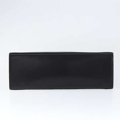 Salvatore Ferragamo Salvatore Ferragamo Gancini Hand Bag Leather Black Gold Authentic 149087