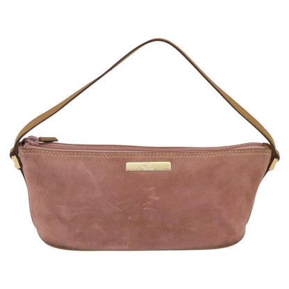 Gucci GUCCI Accessory Pouch Suede Pink Gold 039 1103 Authentic 173549 Bag