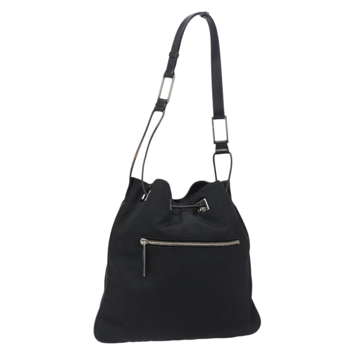 Gucci GUCCI Shoulder Bag Canvas Black Silver 001 4021 Authentic ep9915