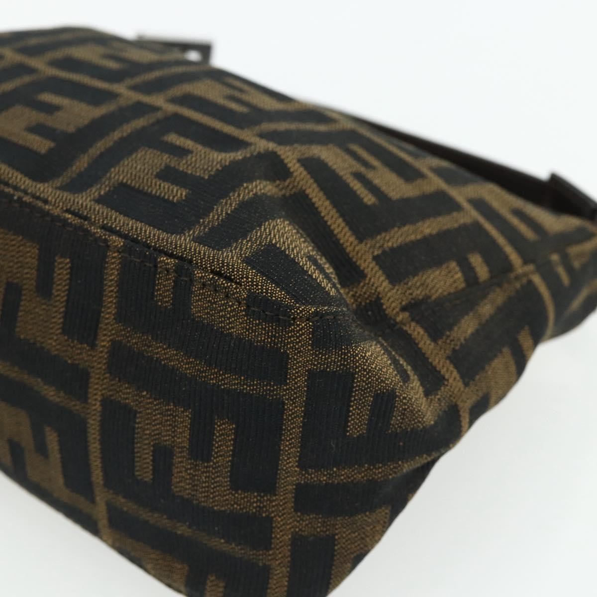 Fendi FENDI Zucca Canvas Hand Pouch Black Brown Authentic 168880 Bag