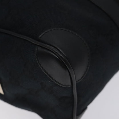 Gucci GUCCI GG Canvas Sherry Line Hand Bag Black Silver 000 0851 00221 Authentic am8716