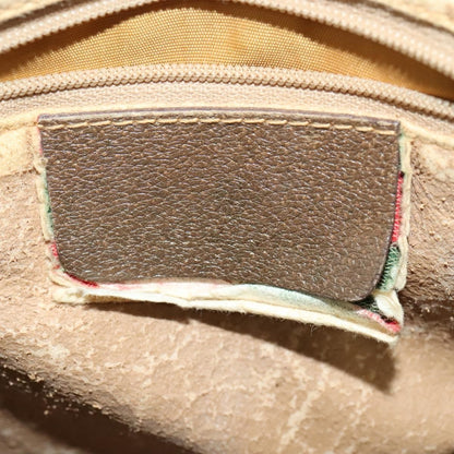 Gucci GUCCI GG Supreme Web Sherry Line Boston Bag PVC Beige Gold 40 02 007 Authentic KD431