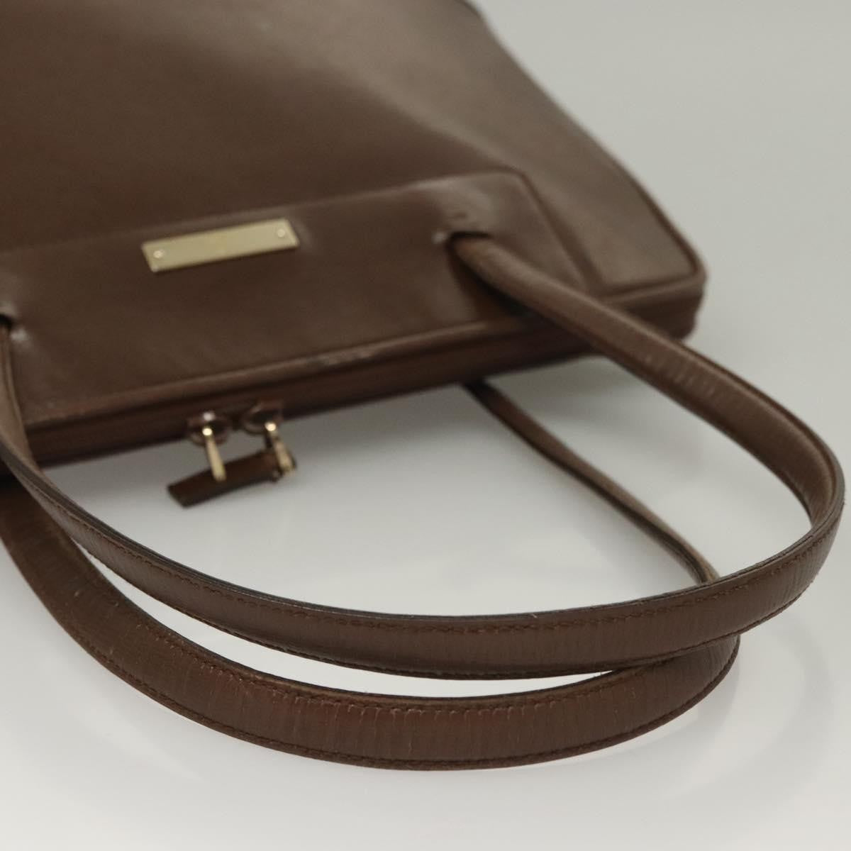 Gucci GUCCI Tote Bag Leather Brown Authentic 133332
