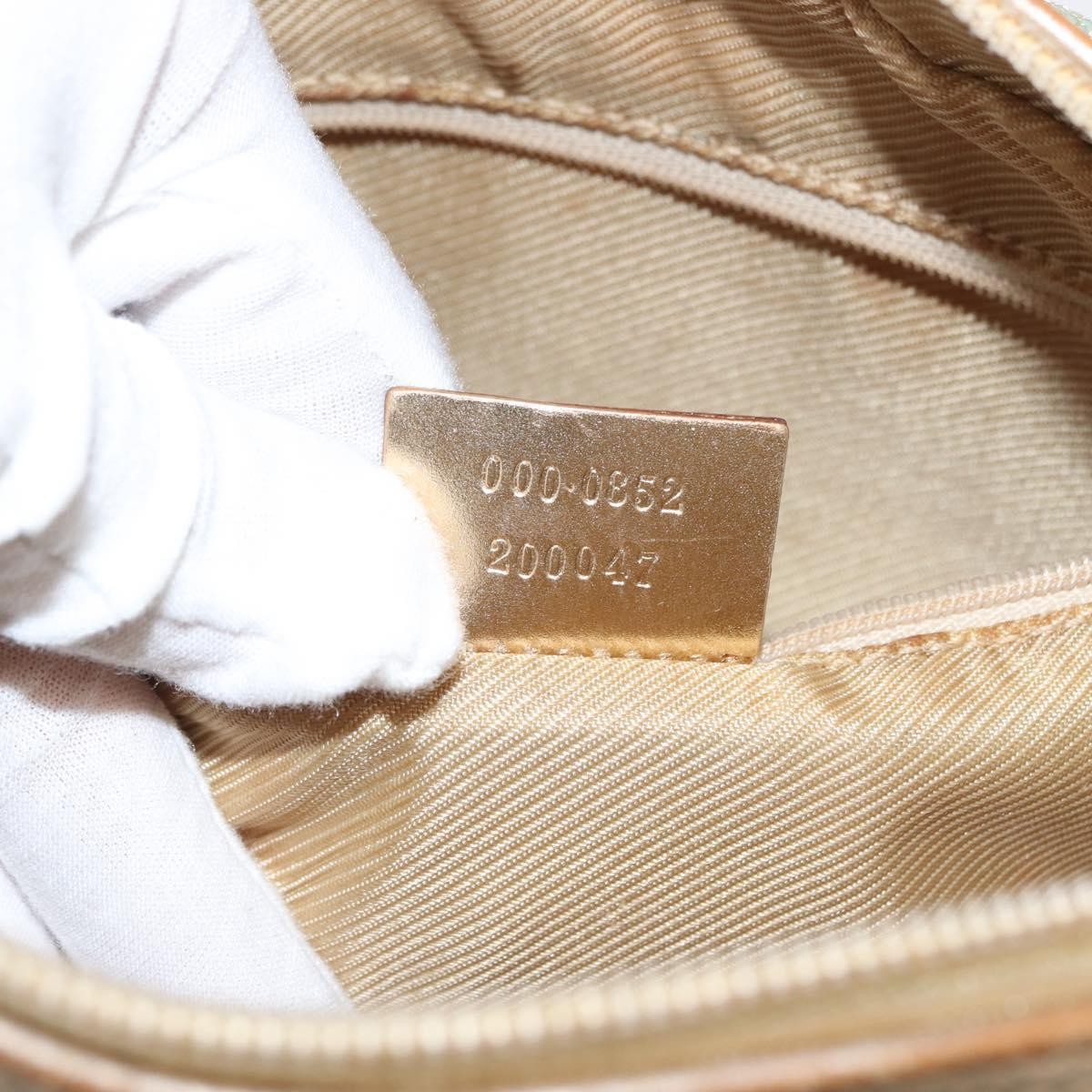 Gucci GUCCI GG Canvas Hand Bag Peppermint Gold 000 0852 Authentic 146975