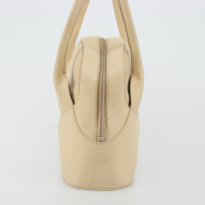Loewe LOEWE Hand Bag Leather Ivory Gold Authentic 175195