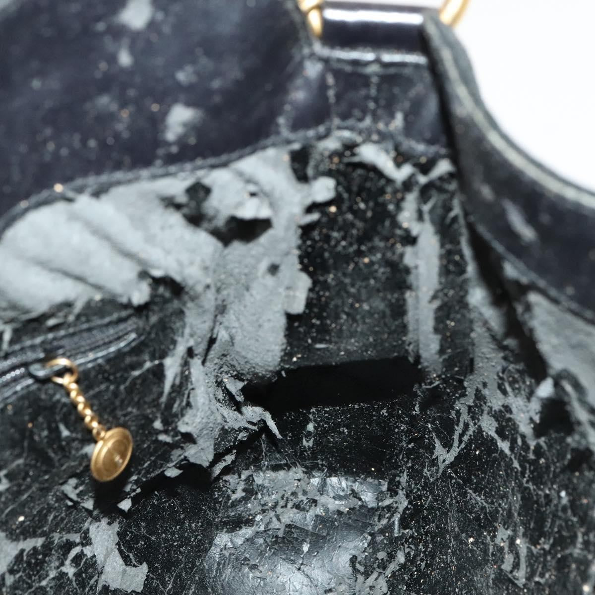 Gucci GUCCI Bamboo Shoulder Bag Suede 2way Black Gold 001 2404 16380 Authentic ti3280