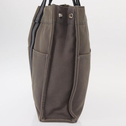 Hermès Hermès HERMES Fourre ToutMM Hand Bag Canvas Gray Silver Authentic 151280