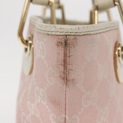 Gucci GUCCI GG Canvas Tote Bag Pink Gold 120840 Authentic 159575