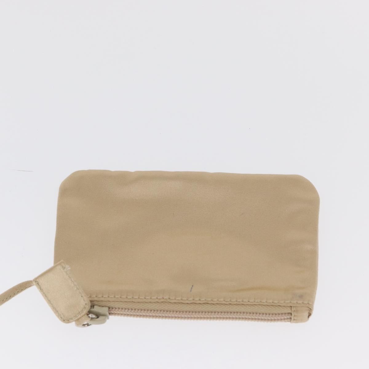 Prada PRADA Hand Bag Satin Beige Authentic 166753
