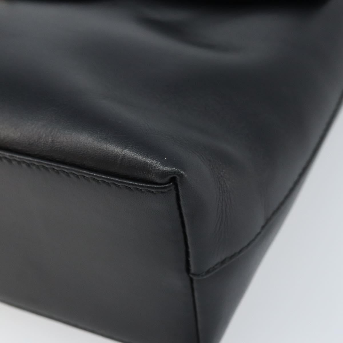 Gucci GUCCI Shoulder Bag Leather Black Gold 001 1998 1785 Authentic 173859