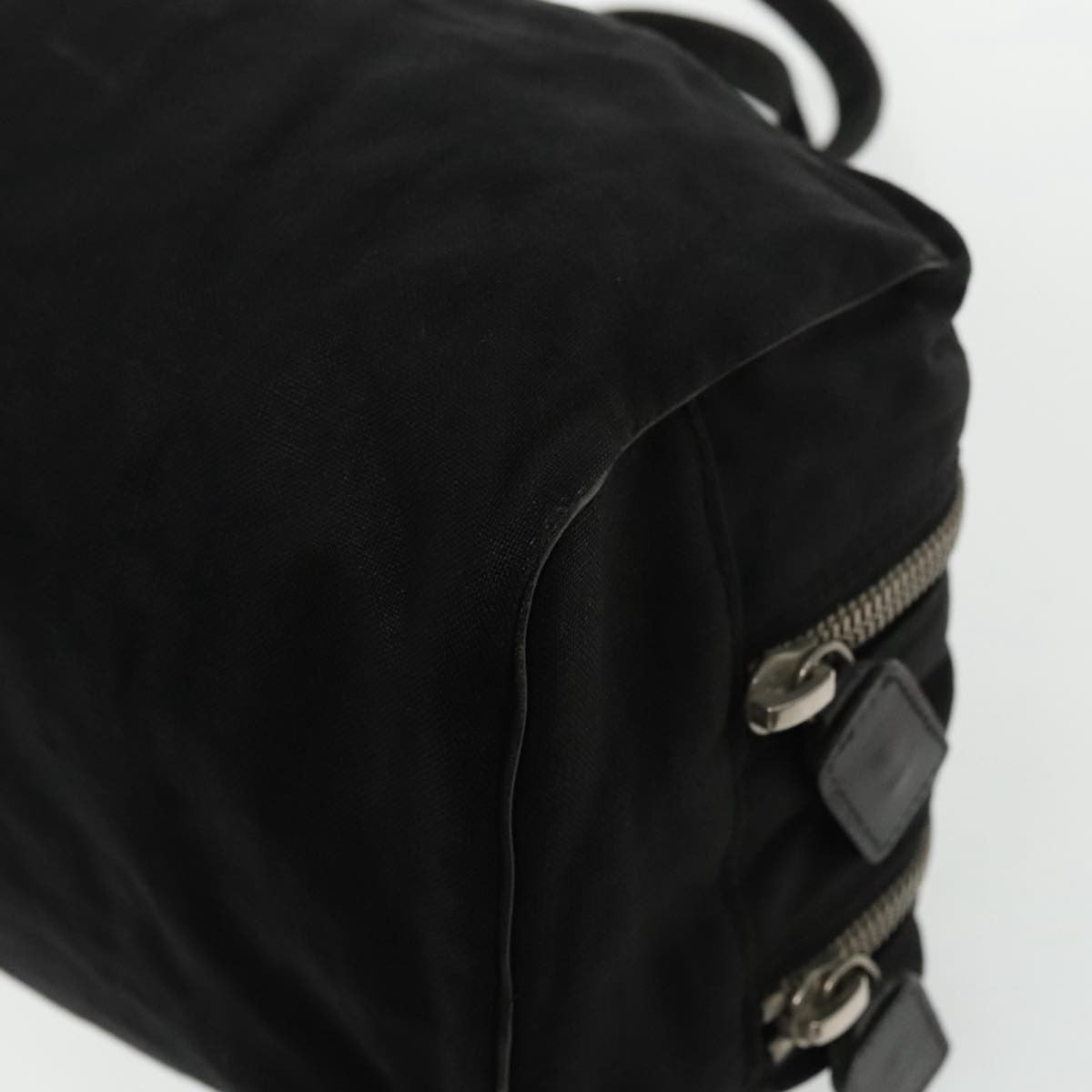 Fendi FENDI Hand Bag Cotton Nylon Black Silver Authentic ti2136