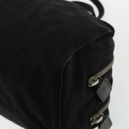 Fendi FENDI Hand Bag Cotton Nylon Black Silver Authentic ti2136