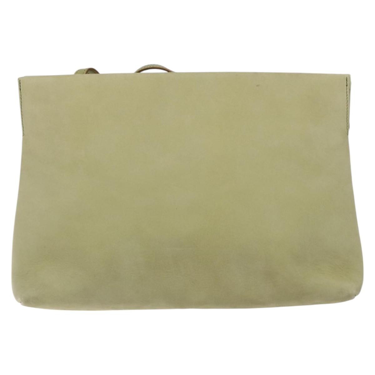 Salvatore Ferragamo Salvatore Ferragamo Shoulder Bag Suede Green Gold Authentic bs25782