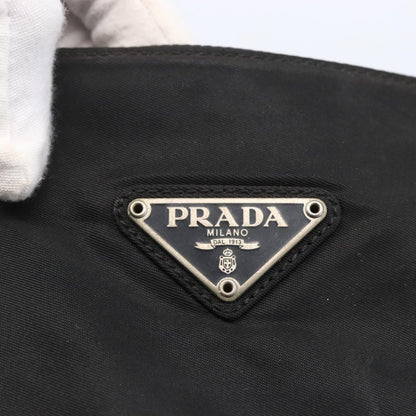 Prada PRADA Hand Bag Nylon Black Silver Authentic 154514