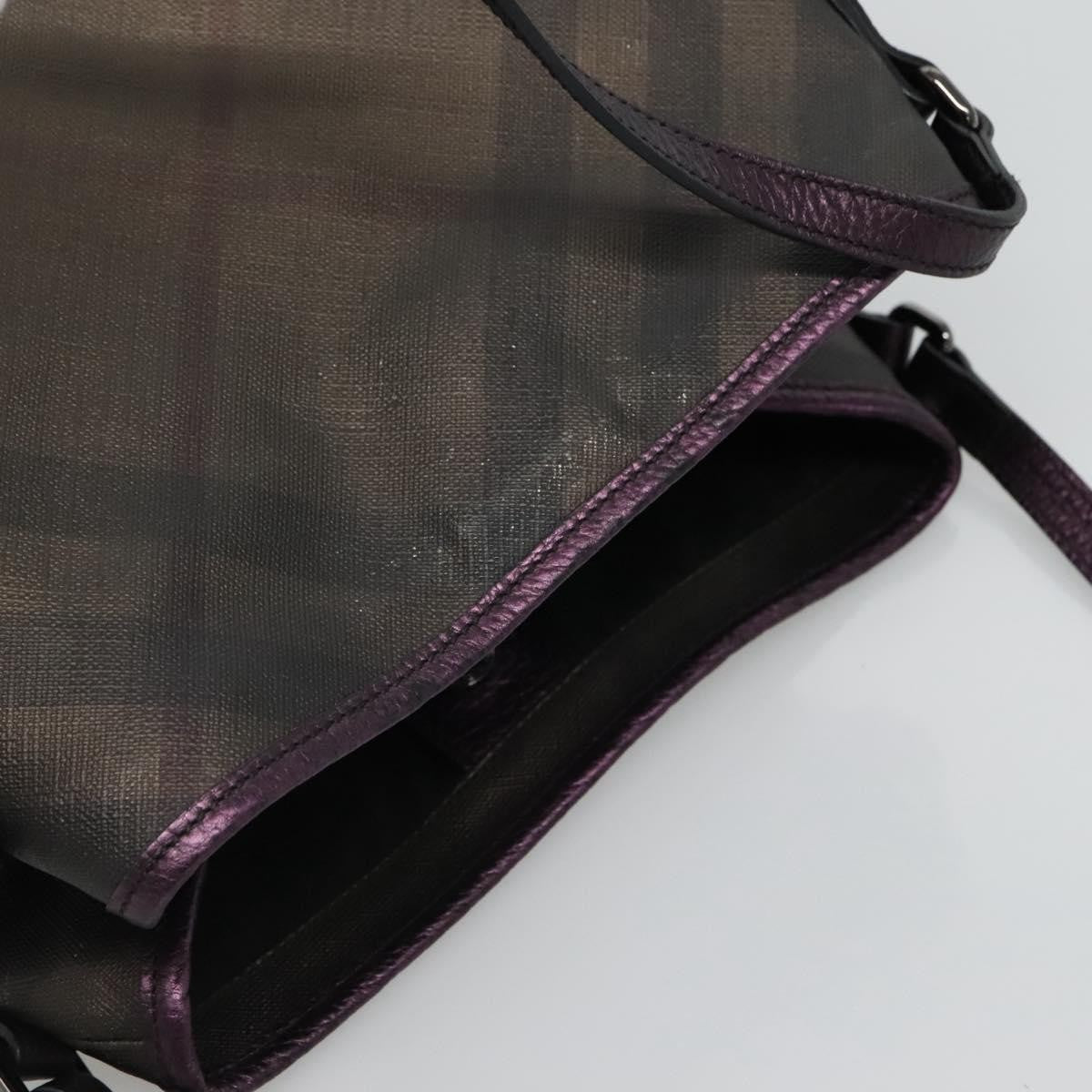 Burberry BURBERRY Nova Check Tote Bag PVC Brown Authentic ti2634