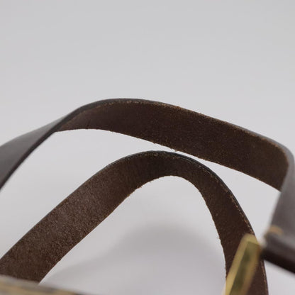 Fendi FENDI Zucchino Canvas Hand Bag Brown Gold Authentic bs21516