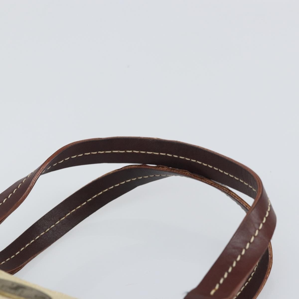 Celine CELINE Macadam Canvas Hand Bag Beige Gold Authentic 168626
