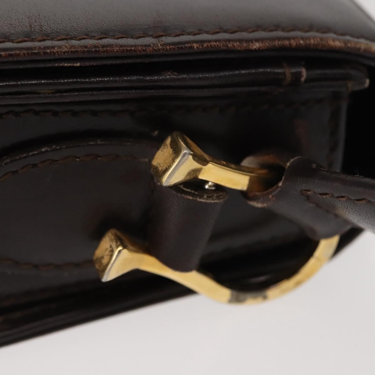 Gucci GUCCI Shoulder Bag Leather Brown gold Authentic fm4925