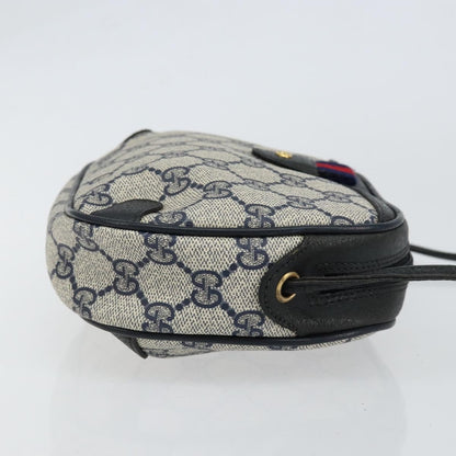 Gucci GUCCI GG Supreme Sherry Line Shoulder Bag PVC Navy Red 89 02 066 Authentic 150546
