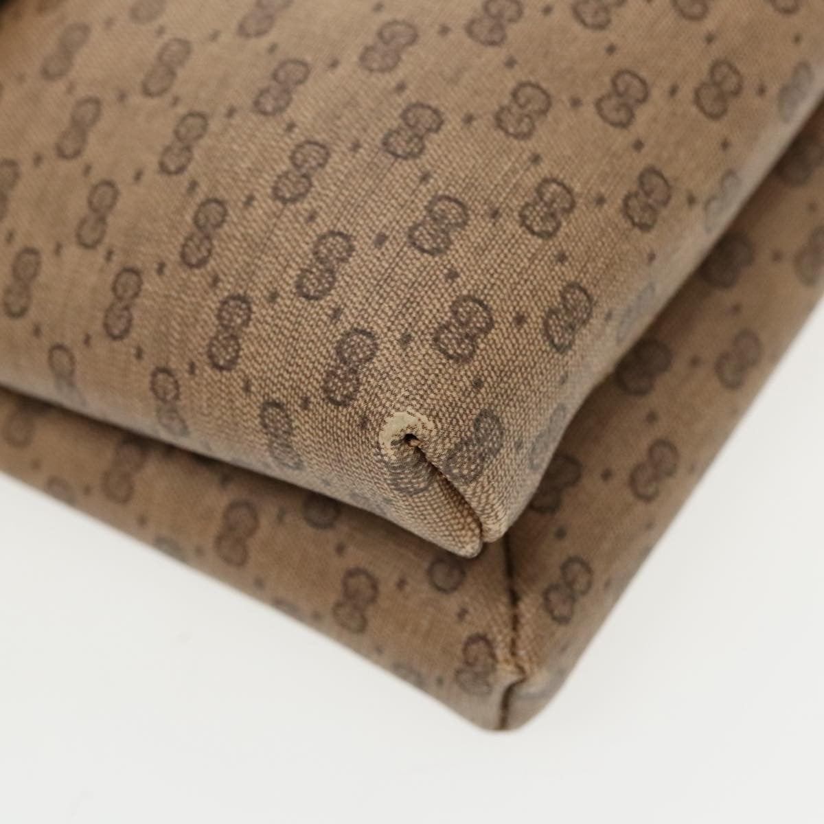 Gucci GUCCI Micro GG Supreme Shoulder Bag PVC Beige Gold 49 007 5548 Authentic th5401
