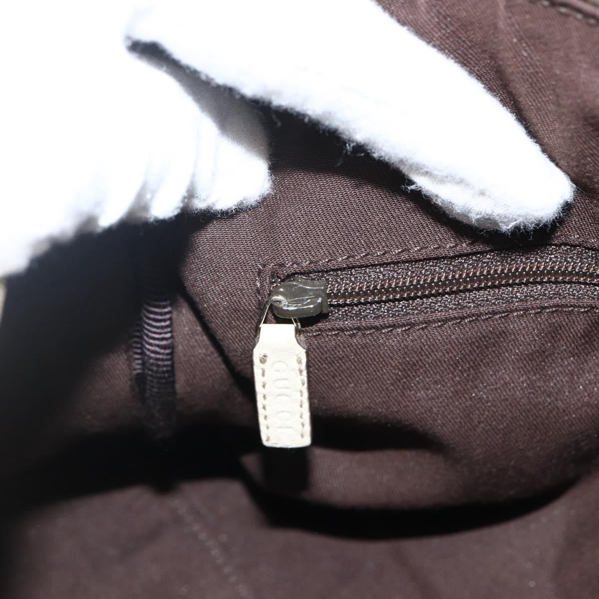Gucci GUCCI GG Canvas Hand Bag Beige Gold 130942 Authentic BSZ194