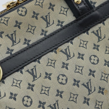 Louis Vuitton LOUIS VUITTON Monogram Mini Josephine PM Hand Bag Blue M92049 LV Authentic ep13340
