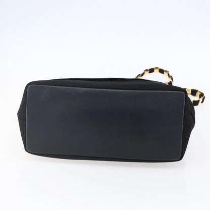 Salvatore Ferragamo Salvatore Ferragamo Chain Vala Tote Bag Canvas Navy Gold Authentic BA7334