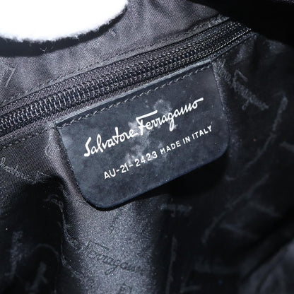 Salvatore Ferragamo Salvatore Ferragamo Tote Bag Nylon Black Silver Authentic ka3842