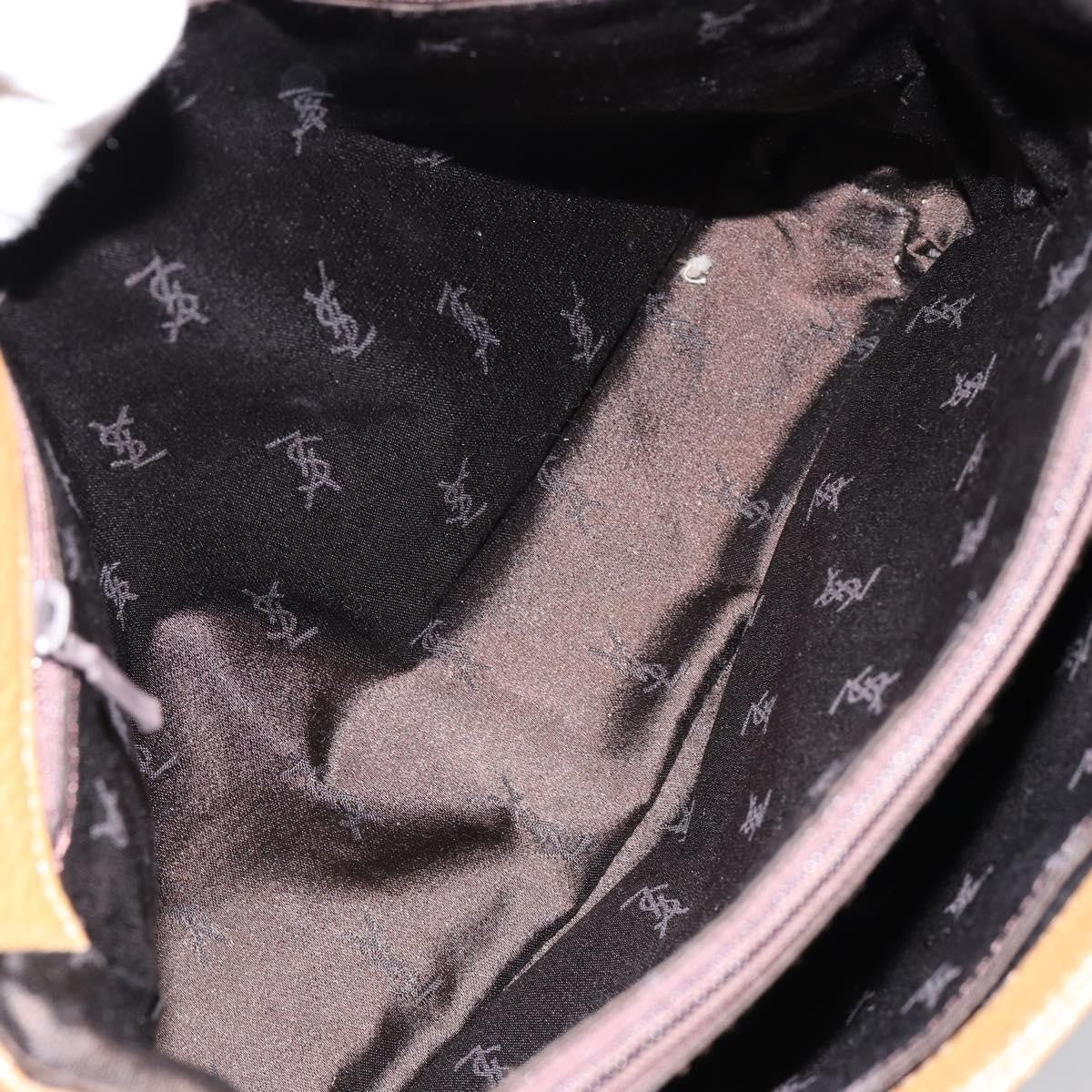 Saint Laurent SAINT LAURENT Hand Bag Leather Brown Authentic 149374