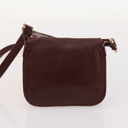 Cartier CARTIER Shoulder Bag Leather 5 Set Bordeaux Gold Authentic mr2108