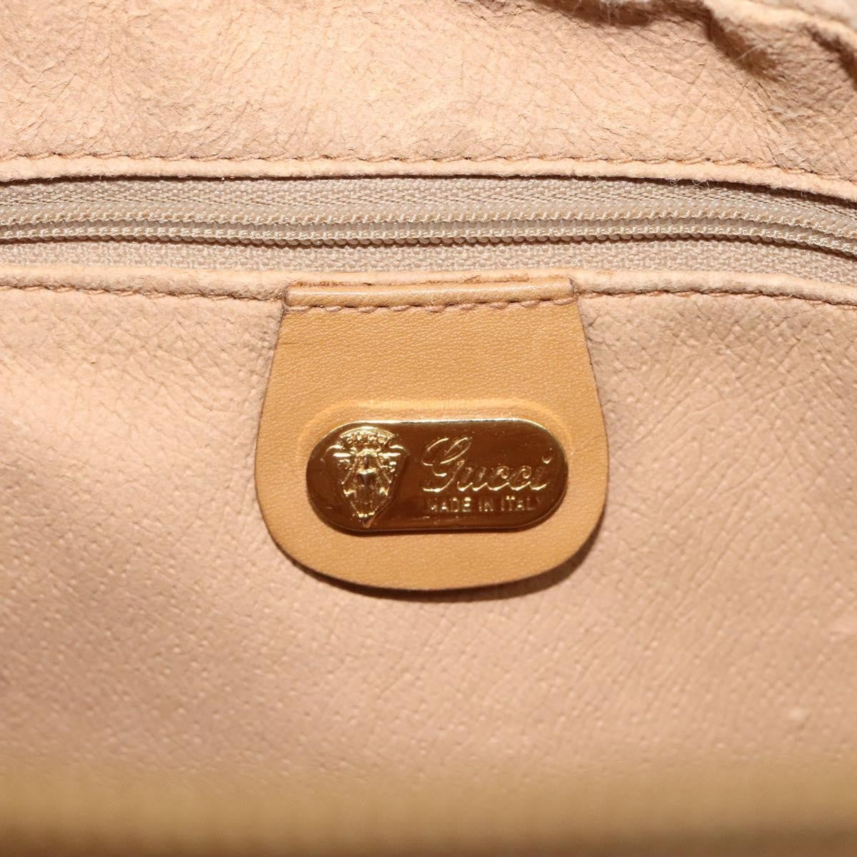 Gucci GUCCI Micro GG Supreme Hand Bag PVC Beige Gold 000 39 0030 Authentic BA2146