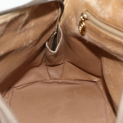 Gucci GUCCI GG Supreme Hand Bag PVC 2way Beige Gold Authentic 179199
