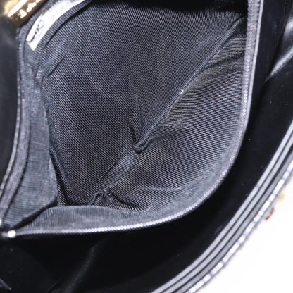 BALLY BALLY Chain Shoulder Bag Leather Black Gold Authentic 157788
