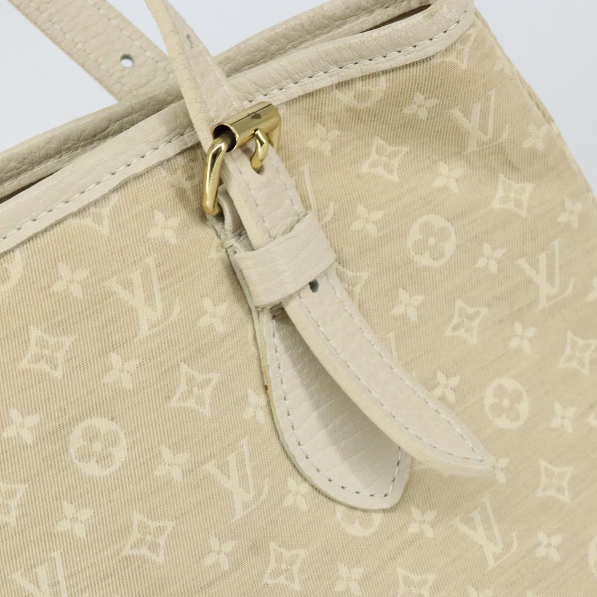 Louis Vuitton LOUIS VUITTON Monogram Mini Lin Bucket PM Shoulder Bag Dunne M95316 Authentic 153514