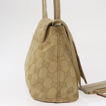Gucci GUCCI GG Canvas Shoulder Bag Beige Gold 90646 Authentic mr1955