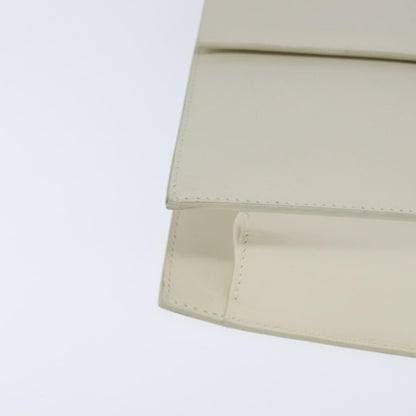 Gucci GUCCI Shoulder Bag Leather White Gold Authentic BA7470