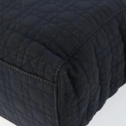 Dior Christian Dior Canage Hand Bag Nylon Navy Gold Authentic gh1098