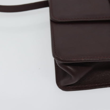 Jimmy Choo Jimmy Choo Hand Bag Leather Bordeaux Silver Authentic BA5034