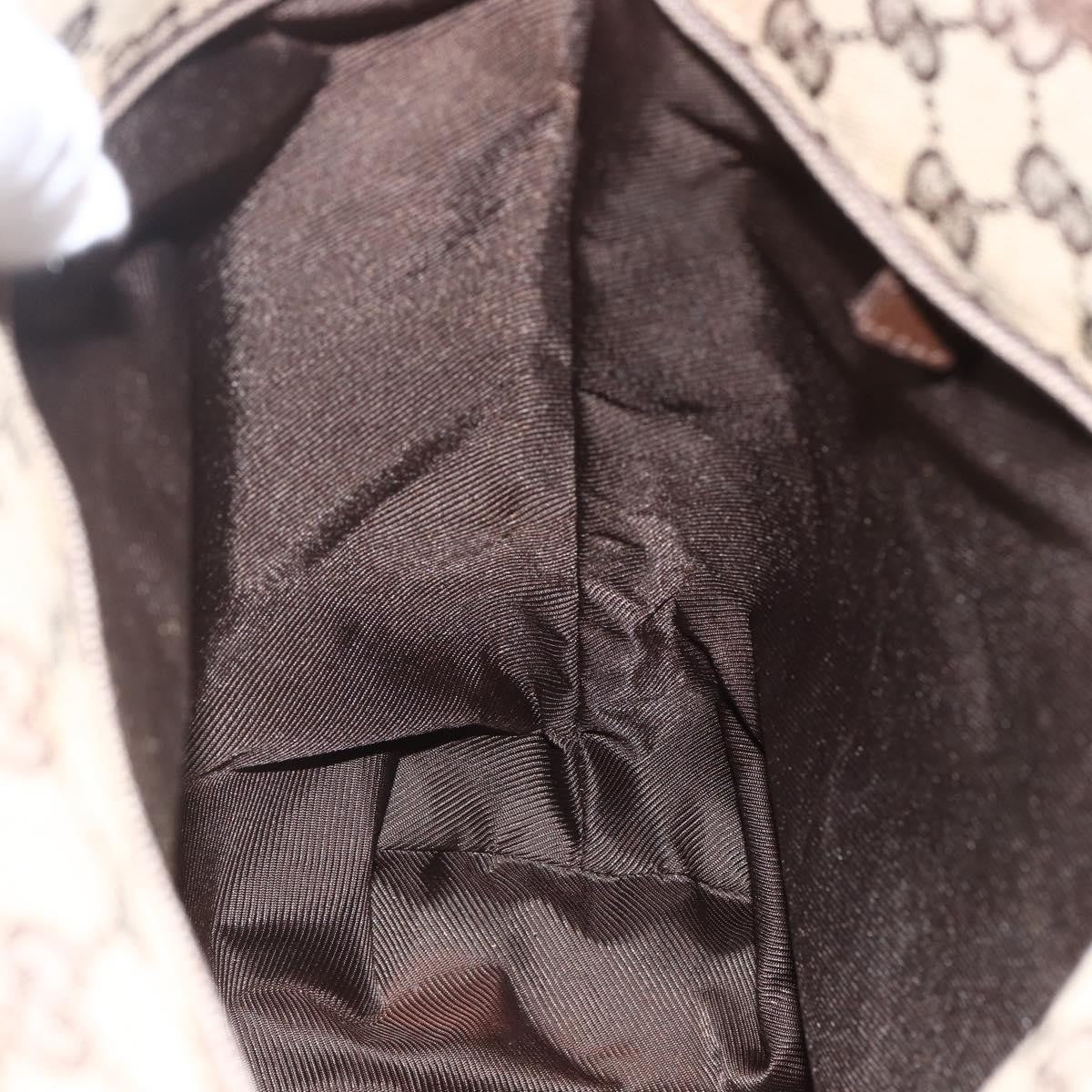 Gucci GUCCI GG Canvas Tote Bag Beige Silver 28892 Authentic 162386